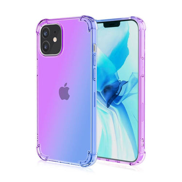 Clear Rainbow Airbag Bumper Shockproof Case Cover - Compatible with iPhone 12 mini (5.4'')